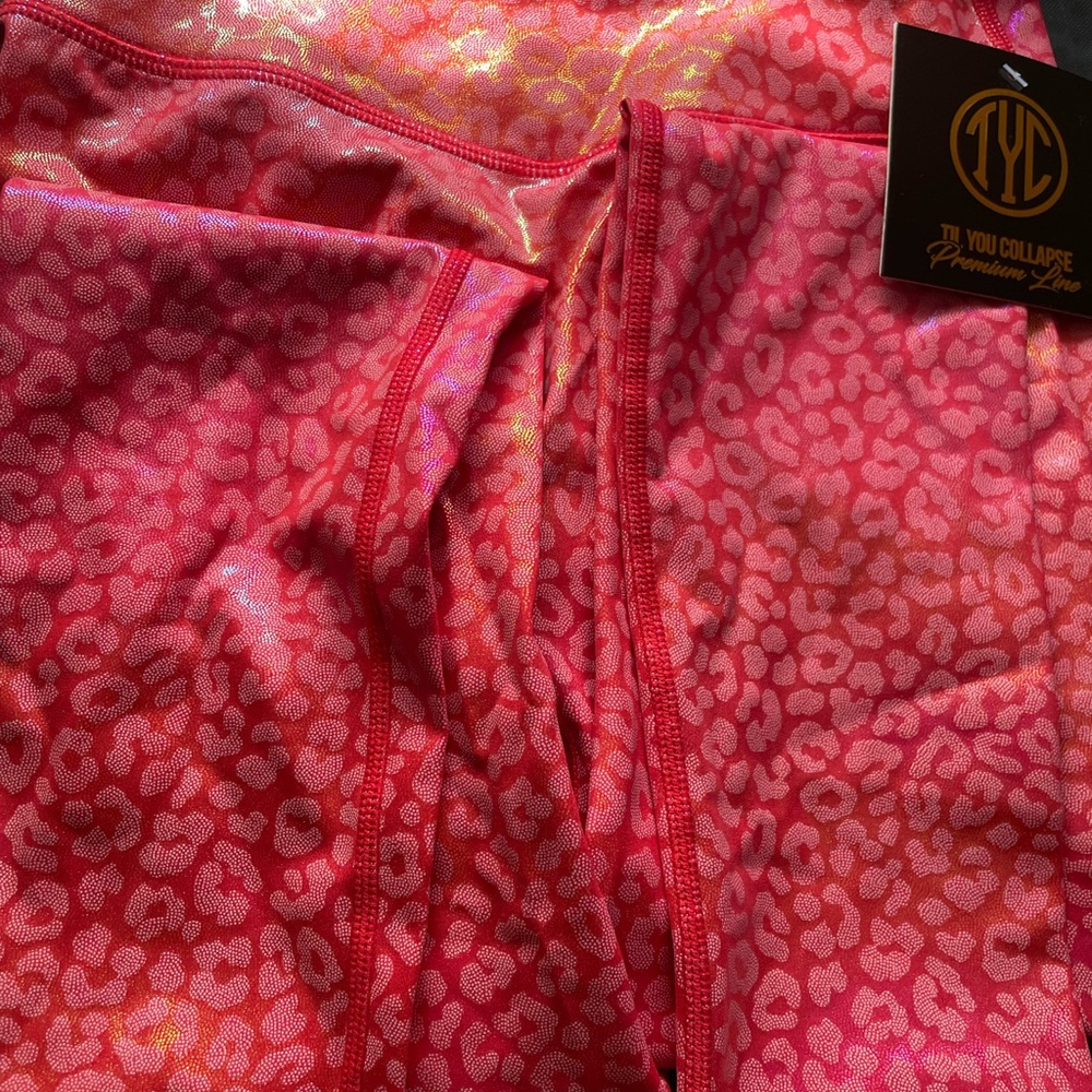 Til You Collapse Pink Leopard Leggings